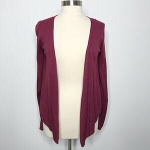 Noppies Small S Burgundy Red Maternity Cardigan Sweater Open Front Long Sleeve